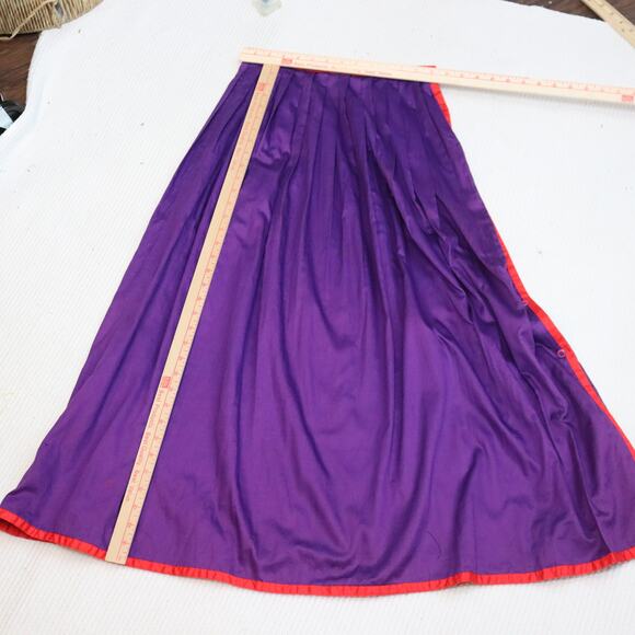 Miss O by Oscar de la Renta Cotton Skirt Purple Red VTG Size 6 (Runs Small) - Picture 2 of 9